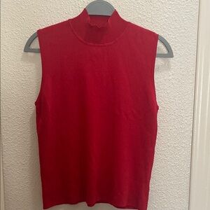 Mountain lake Red Sleeveless Top